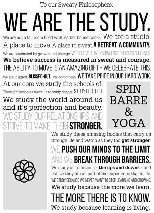 The Study | Spin, Barre, Yoga Studio Cochrane Manifesto